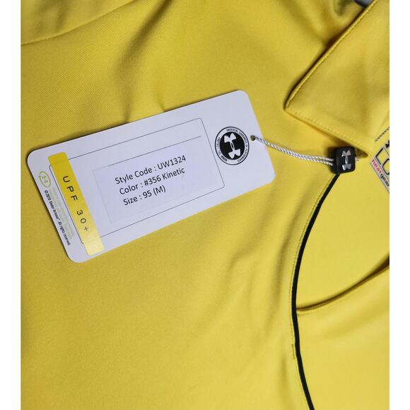 NWT Under Armour Women's UA Golf Polo Kinetic Yellow Size M - Picture 4 of 8
